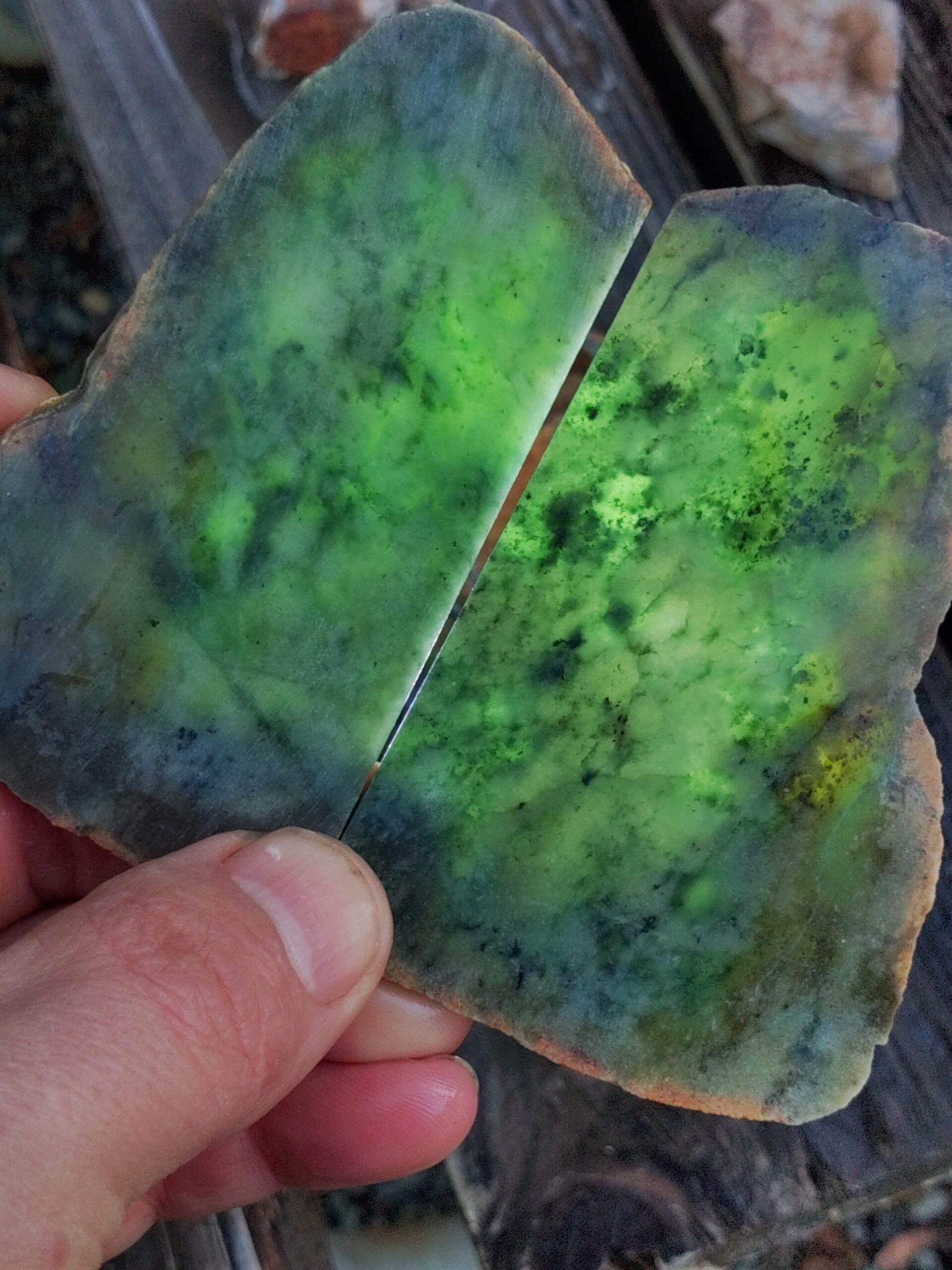 Jade rough and Slabs